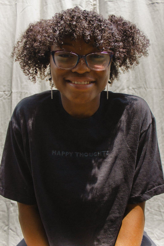 Happy Thoughts Oversized Crop Tee
